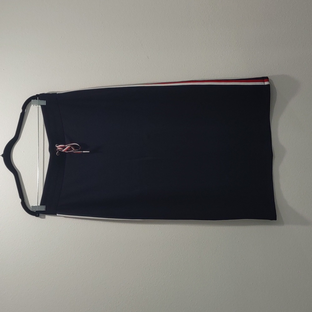 Tommy Hilfiger Drawstring Blue Midi Skirt Size Large